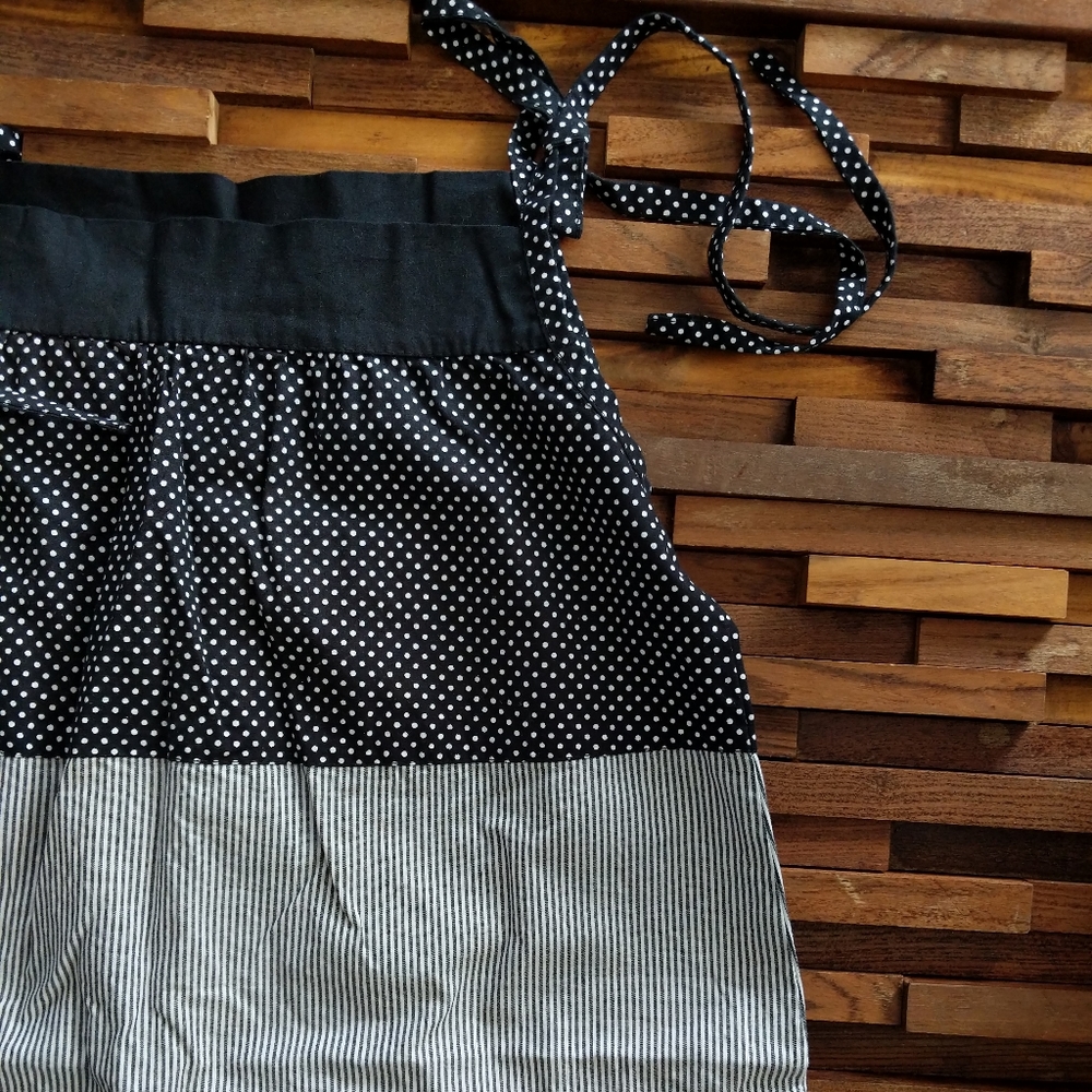 Fun vintage black & white color block summer dress